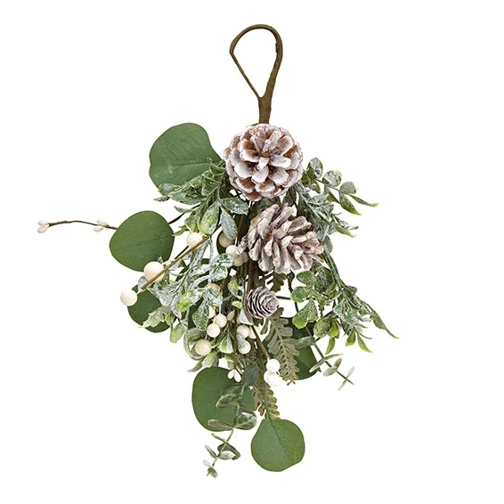 Ramura decorativa White Christmass 30 cm