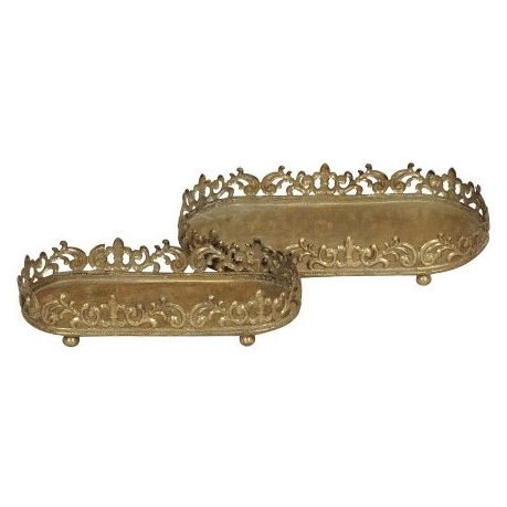 Tava Fancy Gold din metal auriu 26x10.5 cm