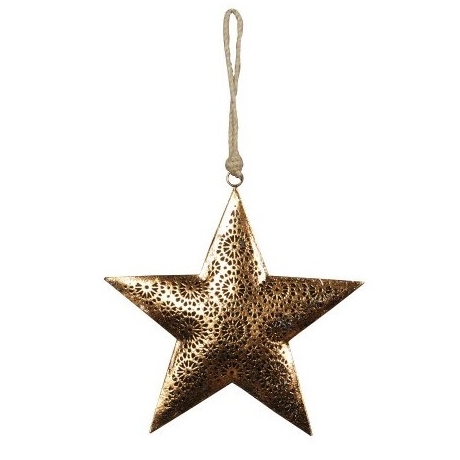 Poza Decoratiune Star din metal aramiu 20 cm