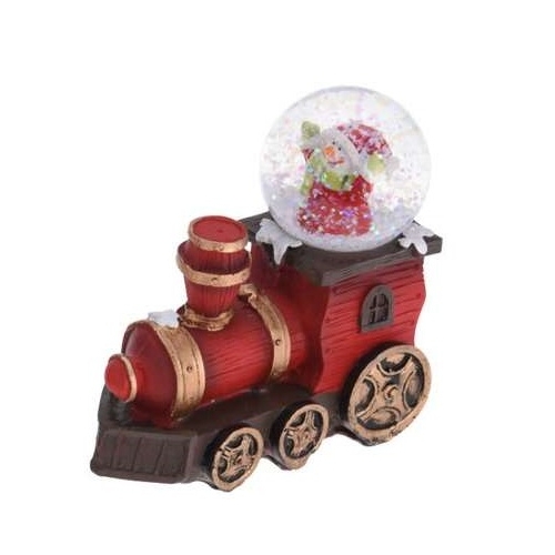 Decoratiune Christmas Train rosu 10x4.5 cm