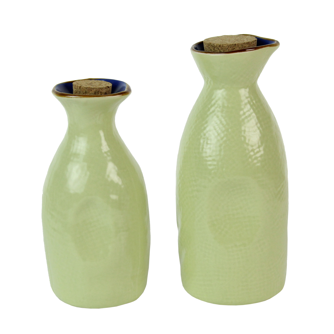 Set cu 2 recipiente din ceramica verde cu dop