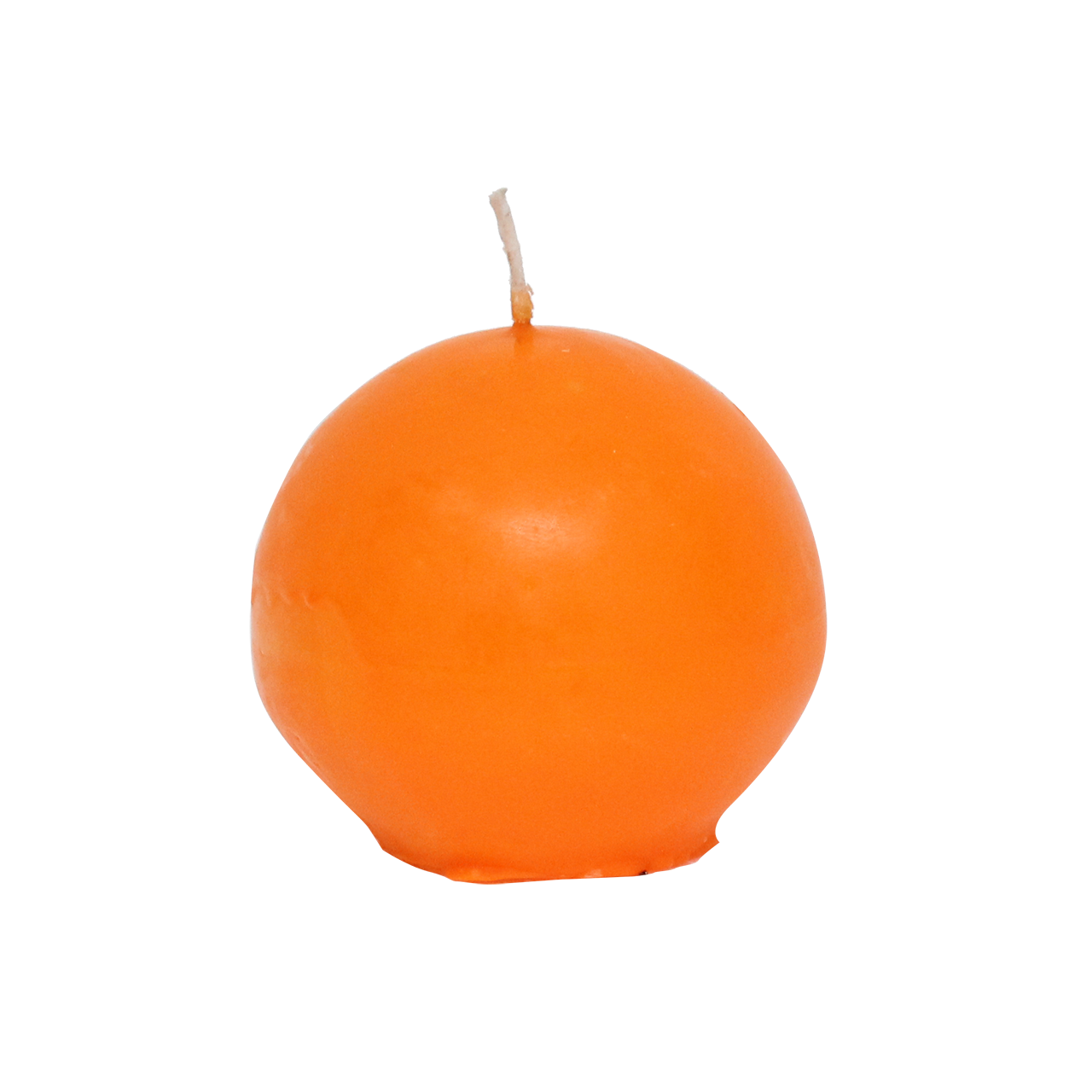 Lumanare glob portocalie 7 cm