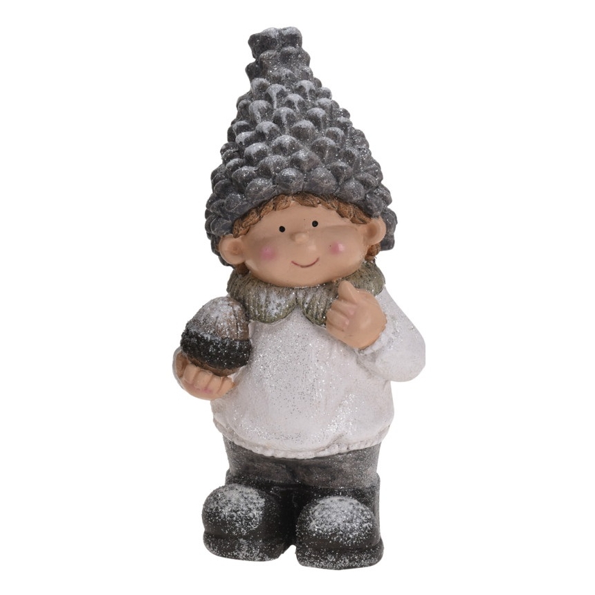 Statueta baiat Snowy Boy 16.5x34.5 cm