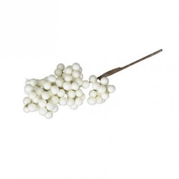 Ramura decorativa White Berries 15 cm