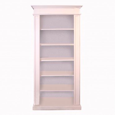 Biblioteca Grace din lemn alb 93x40x205 cm