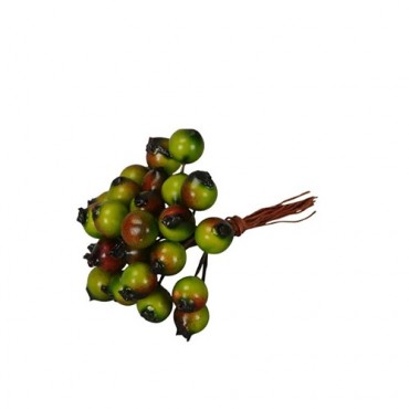 Decoratiune Berries cu bobite verzi 9 cm
