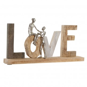 Decoratiune Love din lemn 51x27 cm
