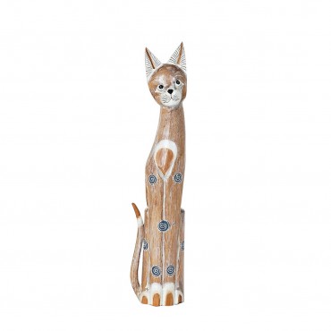 Statueta Cat din lemn 78 cm