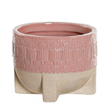 Ghiveci Flora din ceramica roz 10 cm