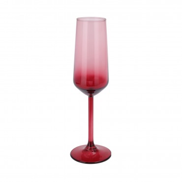 Pahar de sampanie Passion din sticla rosie 23 cm