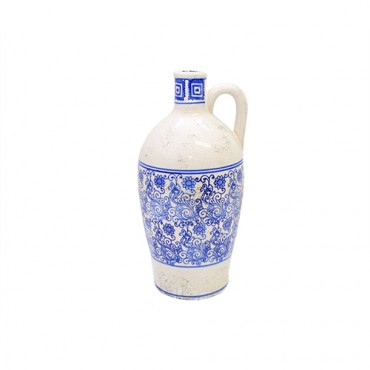 Recipient decorativ Oriental Blue din ceramica 13x32 cm