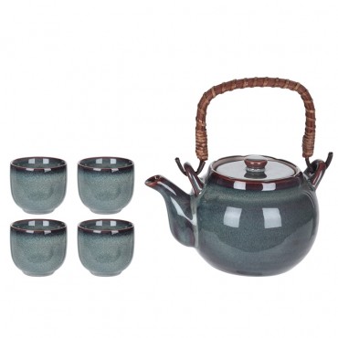 Set Khora cu ceainic si 4 cani din ceramica - modele diverse