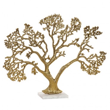 Statueta Golden Tree din metal auriu 46 cm