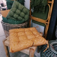 Perna pentru scaun Tropical galbena 40x40 cm