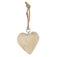 Decoratiune Wood Heart 5 cm
