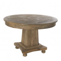 Masa rotunda cu picior, din lemn de pin, 120 cm
