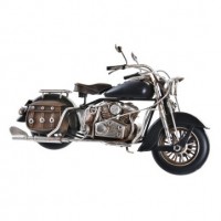Macheta motocicleta, metal, negru, 27x11x16 cm 