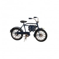 Macheta bicicleta din metal albastru 16 cm