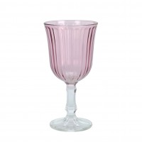 Pahar Blush din sticla roz pentru vin 16 cm