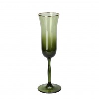 Pahar Emerald din sticla verde pentru sampanie 23 cm