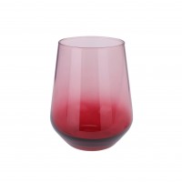 Pahar Passion din sticla rosie 11 cm