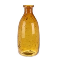 Vaza Amari din sticla, portocaliu, 11x23,5 cm