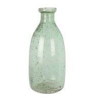 Vaza Amari din sticla, verde, 11x23,5 cm