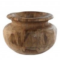 Vaza Craft din lemn de tec natur, 30x20 cm