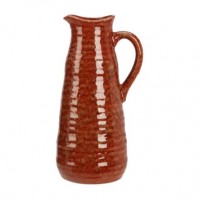 Vaza Nora din ceramica, caramiziu, 12.5x10.5x24 cm