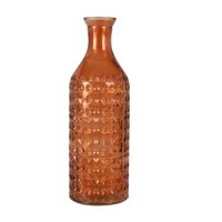 Vaza Ofelia din sticla, portocaliu, 10x30 cm
