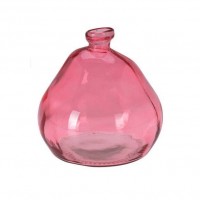 Vaza Serpentine din sticla roz 17x19 cm