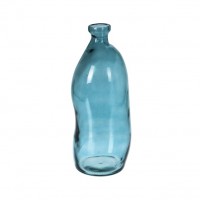 Vaza Tall Serpentine din sticla albastra 13x35 cm