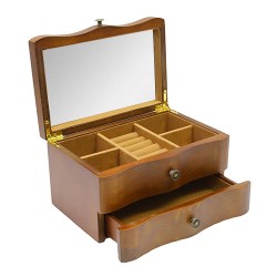 Cutie pentru bijuterii Volare din lemn maro 20x14x12 cm
