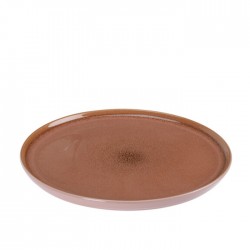 Farfurie intinsa Italy din ceramica maro 27 cm