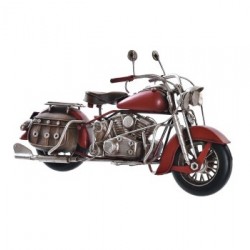 Macheta motocicleta, metal, rosu, 27x11x16 cm 