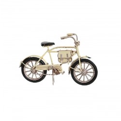 Macheta bicicleta din metal alb 16 cm