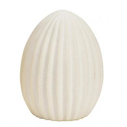 Decoratiune ou de Paste din ceramica, alb, 9 cm