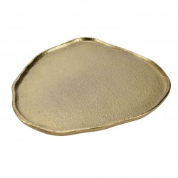 Platou Soft Gold din metal 22x20 cm 