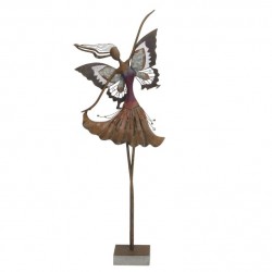 Statueta Vintage Fairy din metal, 33.5x14x97.5