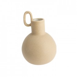 Vaza Medium Archaic din ceramica bej 14x19 cm