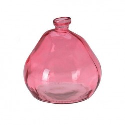 Vaza Serpentine din sticla roz 17x19 cm