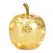 Decoratiune Gold Apple din sticla cu 10 LED 12 cm