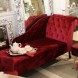 Chaise longue Velvet Red 170x90x60 cm