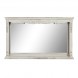Oglinda de perete Delight din lemn antichizat alb 125x76 cm