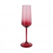 Pahar de sampanie Passion din sticla rosie 23 cm