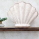 Vaza Decorativa Shell din ceramica crem 21 cm