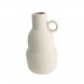 Vaza Tall Archaic din ceramica alba 11x20 cm