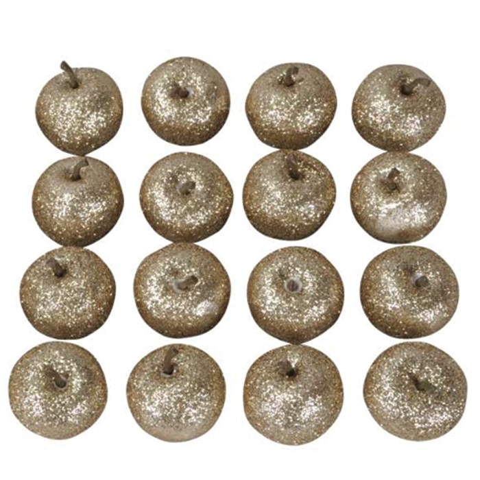 Mar decorativ Golden Apple 4 cm