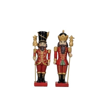 Decoratiune Festive Nutcracker rosu 15 cm - modele diverse