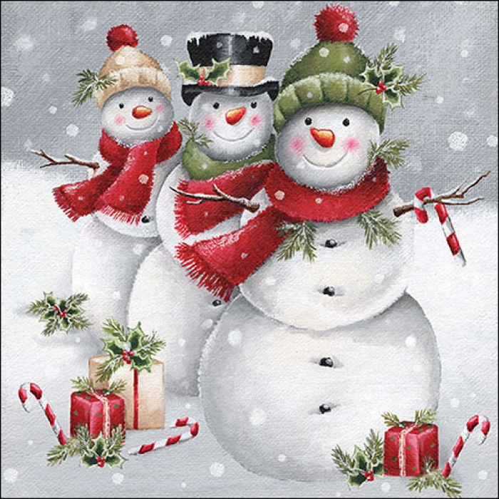 Servetele de masa Christmas Snowmen 20 bucati 33x33 cm